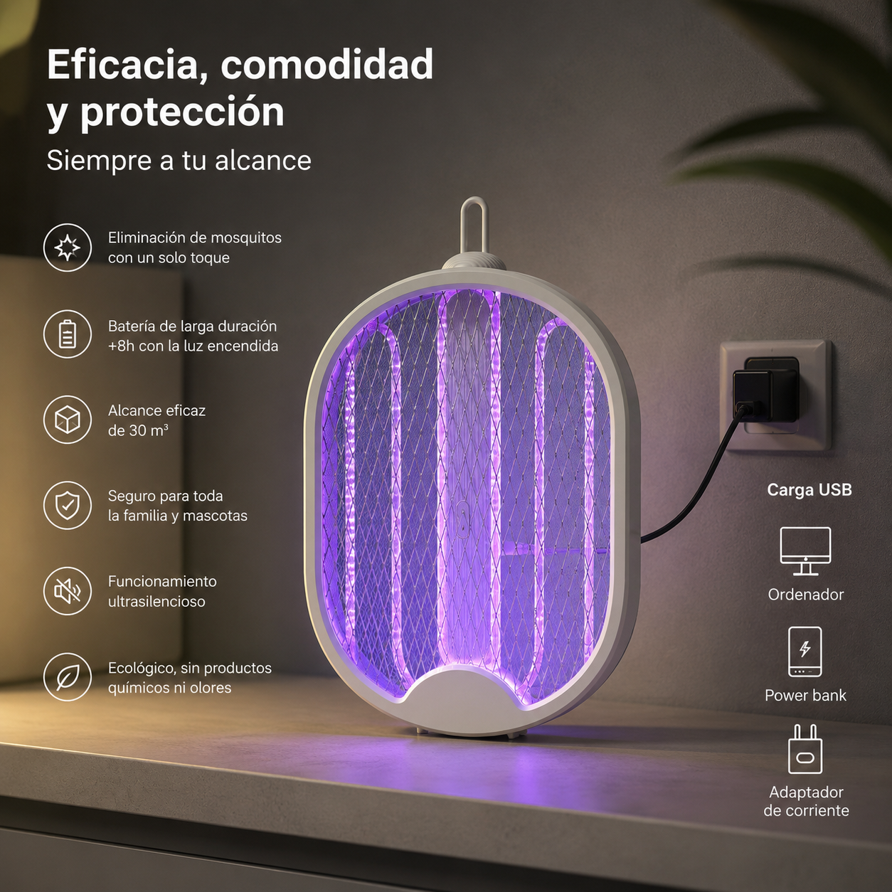 Raqueta Antimosquitos Glayzer™